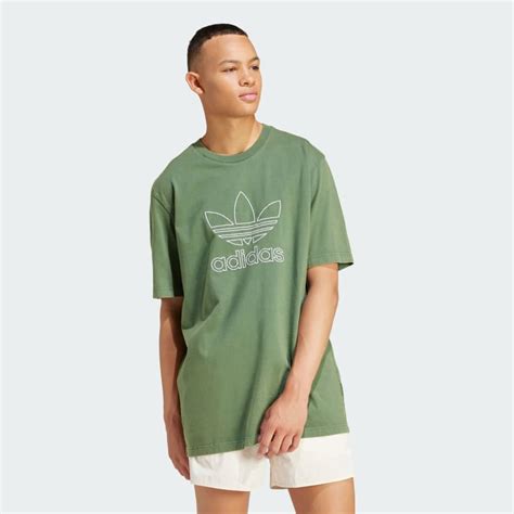 adidas herren trefoil tshirt grün|adicolor Outline Trefoil T.